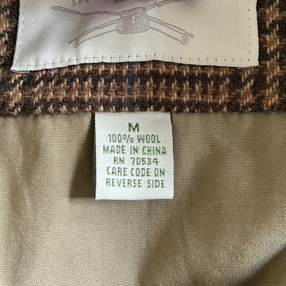 Orvis 100% Wool Houndstooth Roadmaster Tweed Bomber Jacket Size M - Picture 5 of 10